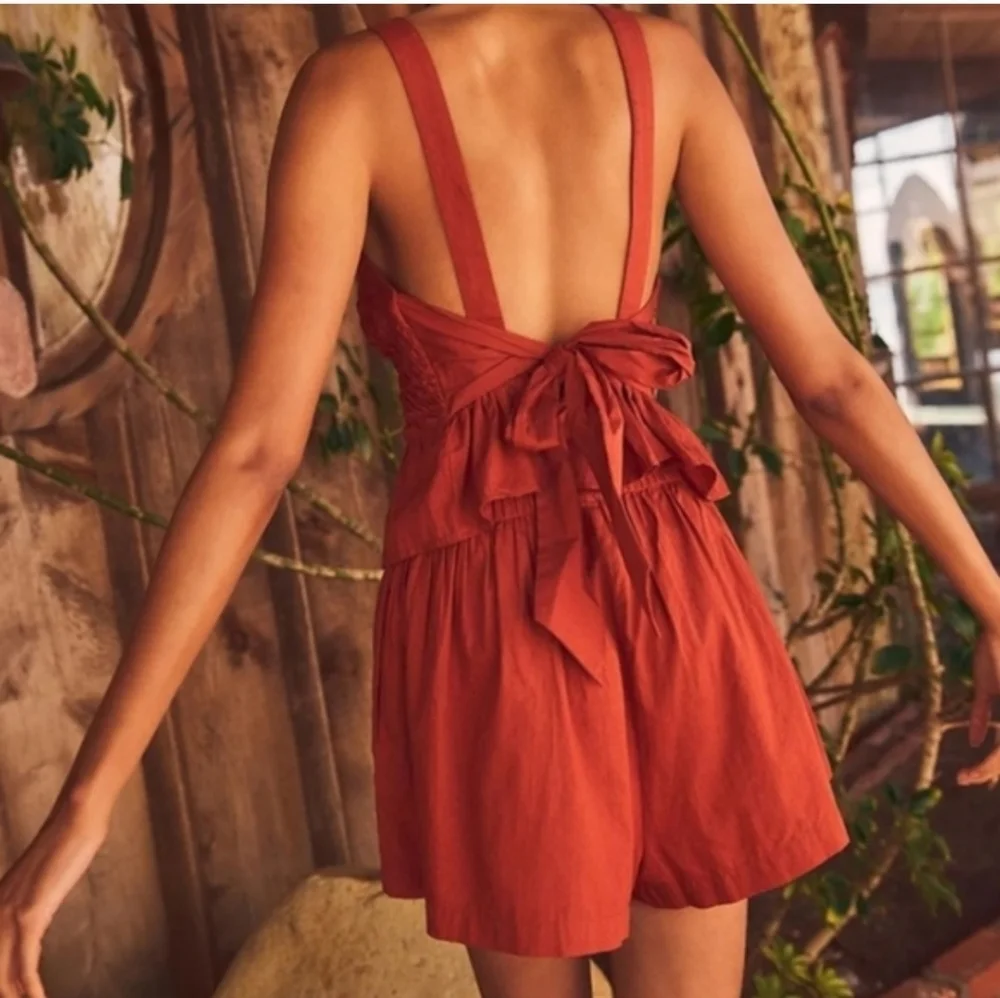 Free People Rust Jumpsuit - Picture 2 of 5